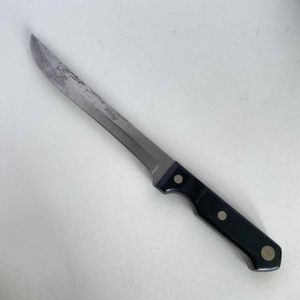 Farberware 8" Forged Stainless Steel Triple Riveted Black Handle Chef Knife